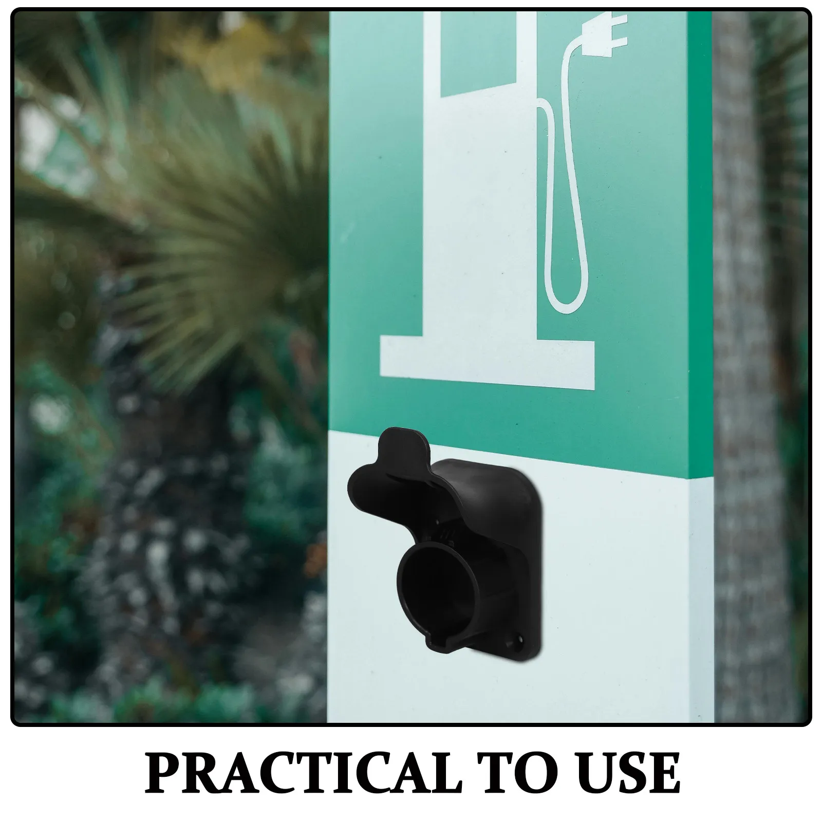 Electric Vehicle Charging Cable Holder J1772 Nozzle Wall Mount Charging Station Organizer Stable ABS Material Charger Plug