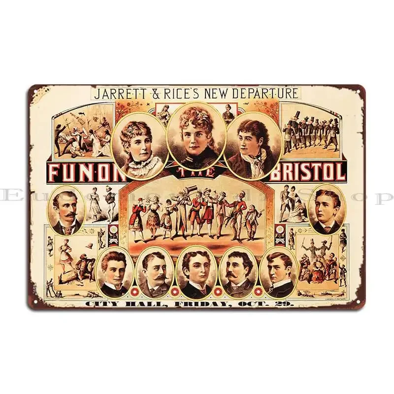 Fun On The Bristol Jarrett And Rice S New Departure Ephemera Poster Advertisement Metal Plaque Poster Character Wall Mural