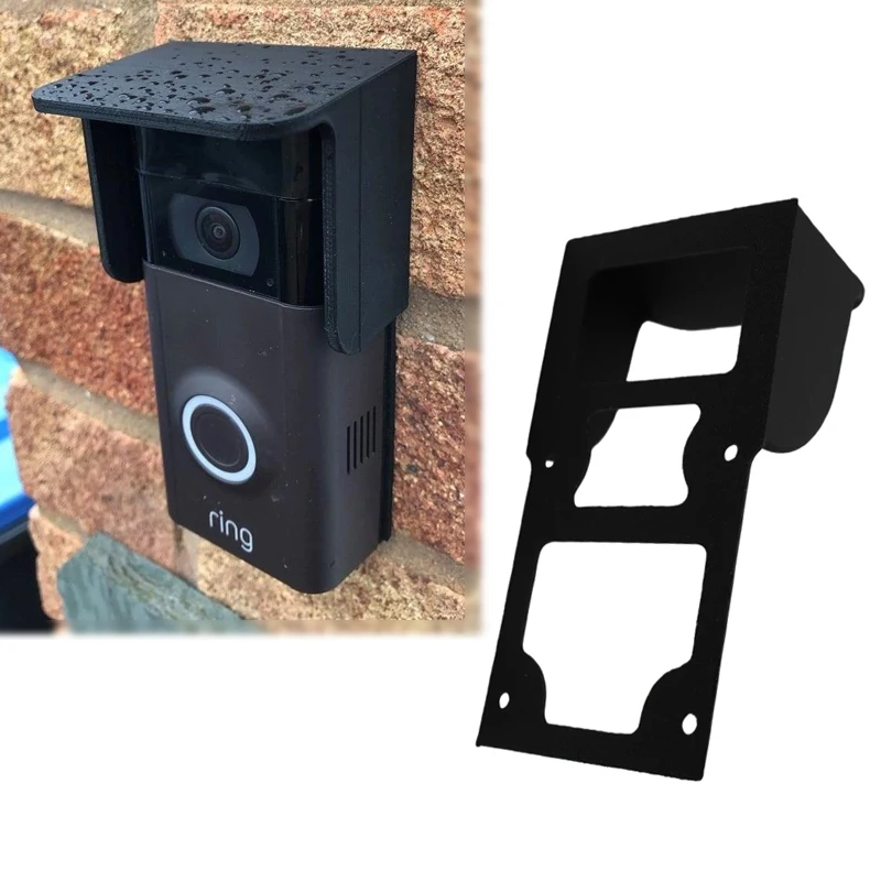 1PC Caravan Ring Doorbell Cover Rain & Sun Shield Hood Black – Fits Gen 1, Gen 2, Gen 3 Motor Home Ring Doorbell Cover