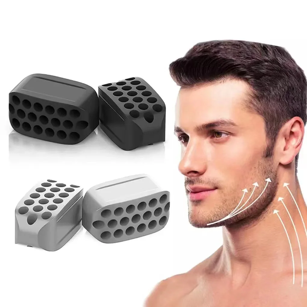 2 Stuks Siliconen Kaak Sporter Gezicht Toner & Jawline Fitness Bal Nek Toning Apparatuur Gezichtsbehandeling Schoonheid Tool Dubbele Kin Sporter