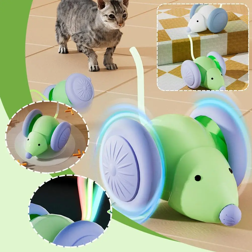 NEW Creative Pet Toys Interactive Cat Toy Electric Avoidance Mouse Obstacle With Pet Automatic Car Intelligent Teaser Produ U7Z5