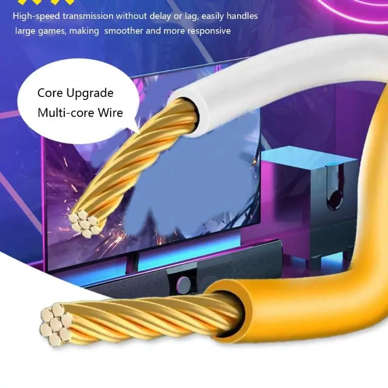RJ45 Fast Speed CAT8 Ethernet Cable 40Gbps 2000MHz Flat Design with Silver Braided Shield for Stable Gaming and Streaming