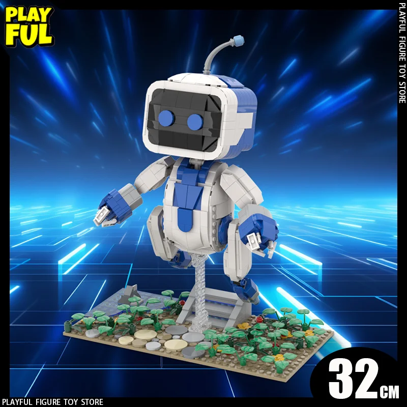 New In Stock Astro Bot Anime Figure Assembling Toys 32cm Gravity Rush Bot Game Peripherals Handle Spacecraft Doll Custom Toys