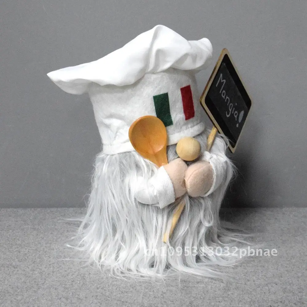 Vecchio senza volto Chef Goblin Doll Doll Ornamenti Chef Natale Rudolph