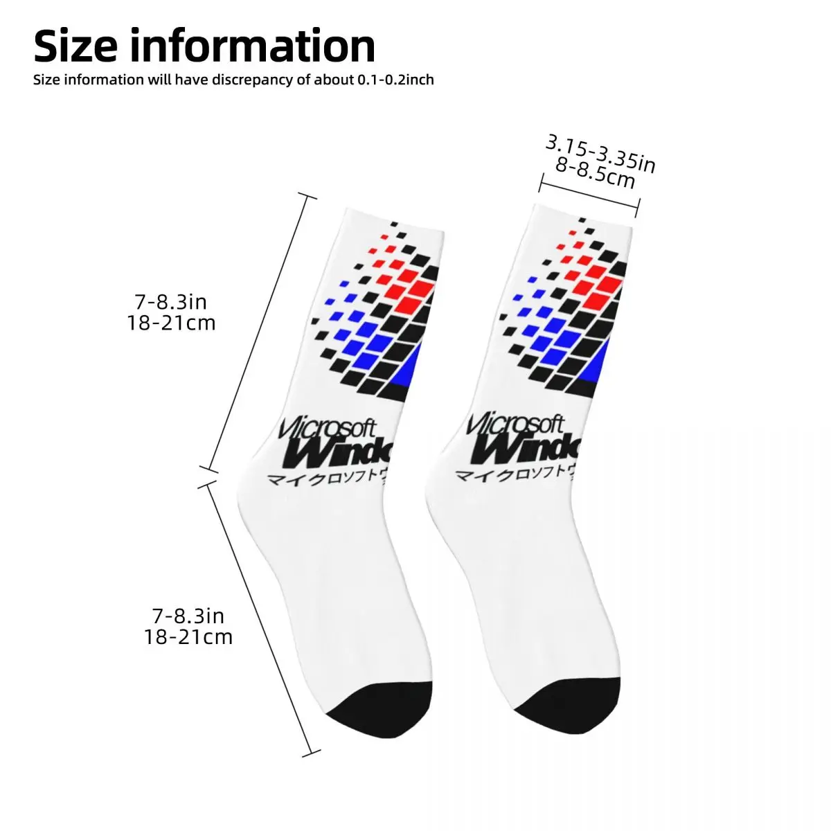 Windows 95-Strümpfe, Computer-Logo-Design, Gothic-Socken, Frühlings-Anti-Rutsch-Socken, Paar Socken in Outdoor-Qualität
