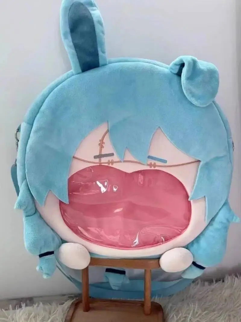 JK косплей Mahito плюшевый мягкий прозрачный студенческий рюкзак на молнии с большим ртом и рисунком сумка через плечо