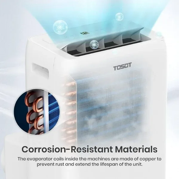 Tosot tragbare Klimaanlage BTU Aolis Serie-AC-Einheit mit Schwenk funktion, Fernbedienung, 3-in-1, Lüfter und Luftent feuchter