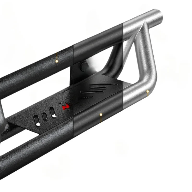 Suitable JT Classic Four-Door Side Steps Double-Level Textured Black Powder Coated Anti-Slip