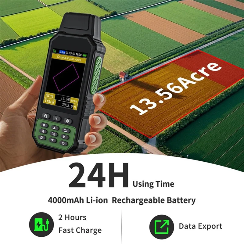 A74G-Precision Handheld GPS Meter ZL190PLUS For Surveying Farmland, Land, And Mining Areas