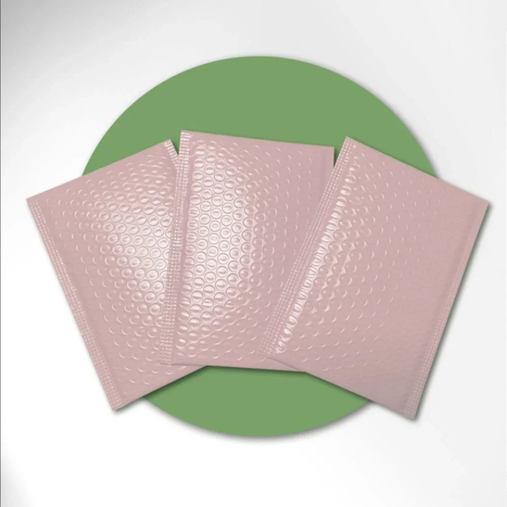 Waterproof Pink Express Bag Thickened Rectangular Bubble Bag Wear-resistant Anti-fall Express Parcel Packaging File Bag