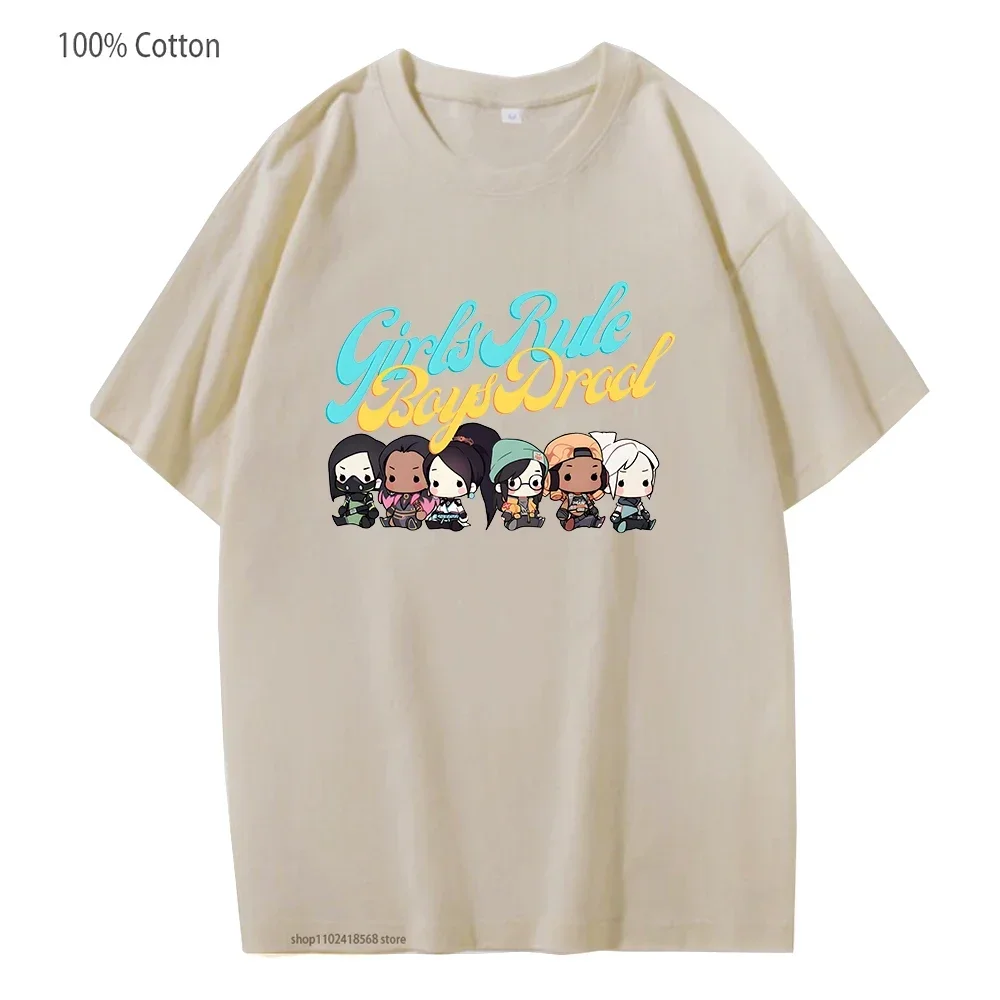 تي شيرت Valorant تي شيرت رجالي مطبوع عليه رسوم كرتونية تي شيرت Jett Viper Sage Killjoy Raze Reyna ملابس عصرية لطيفة تي شيرت فضفاض كوسبلاي بأكمام طويلة #5