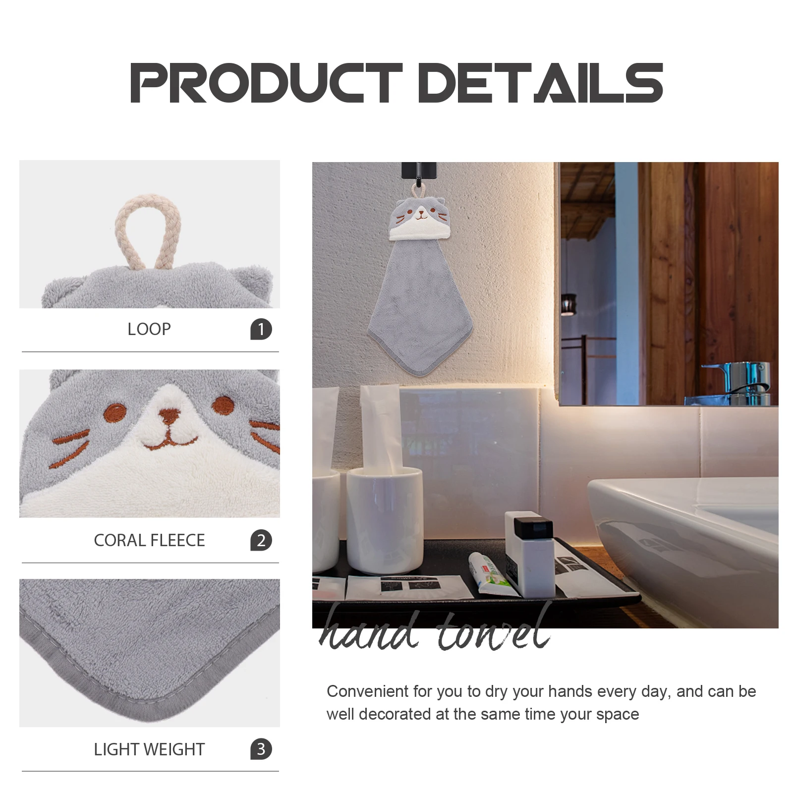 

Coral Bathroom Kitchen Hanging Water Absorption For Home Hanging Towel Kitchen Hand Towels Hand Drying Towel