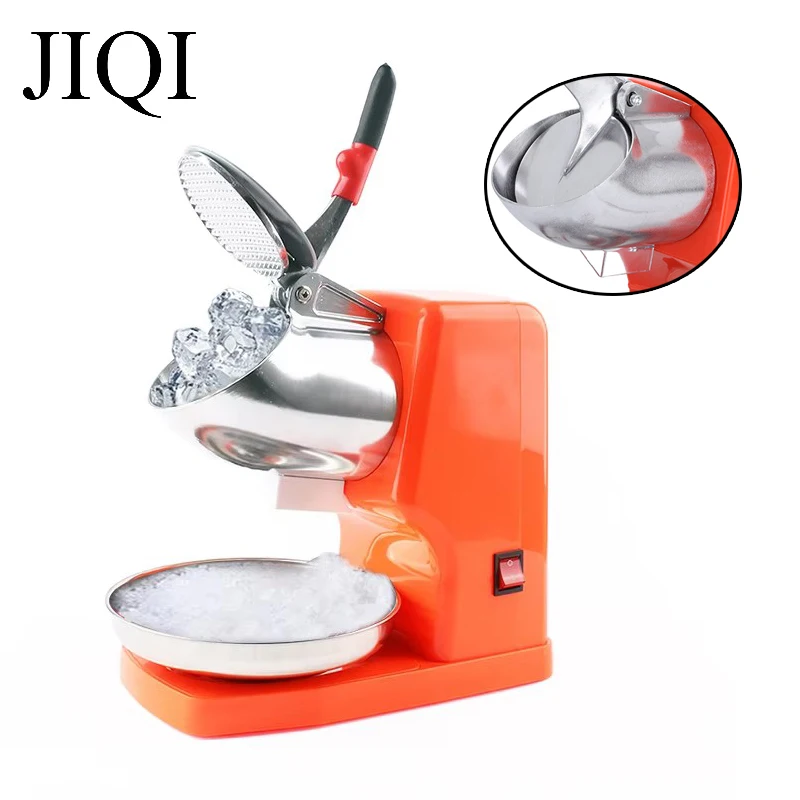 110V/220V Stainless Steel Electric Ice Crusher Chopper Commercial Slush Sand Block Shaver Snow Cone Smoothie Slushies Machine EU