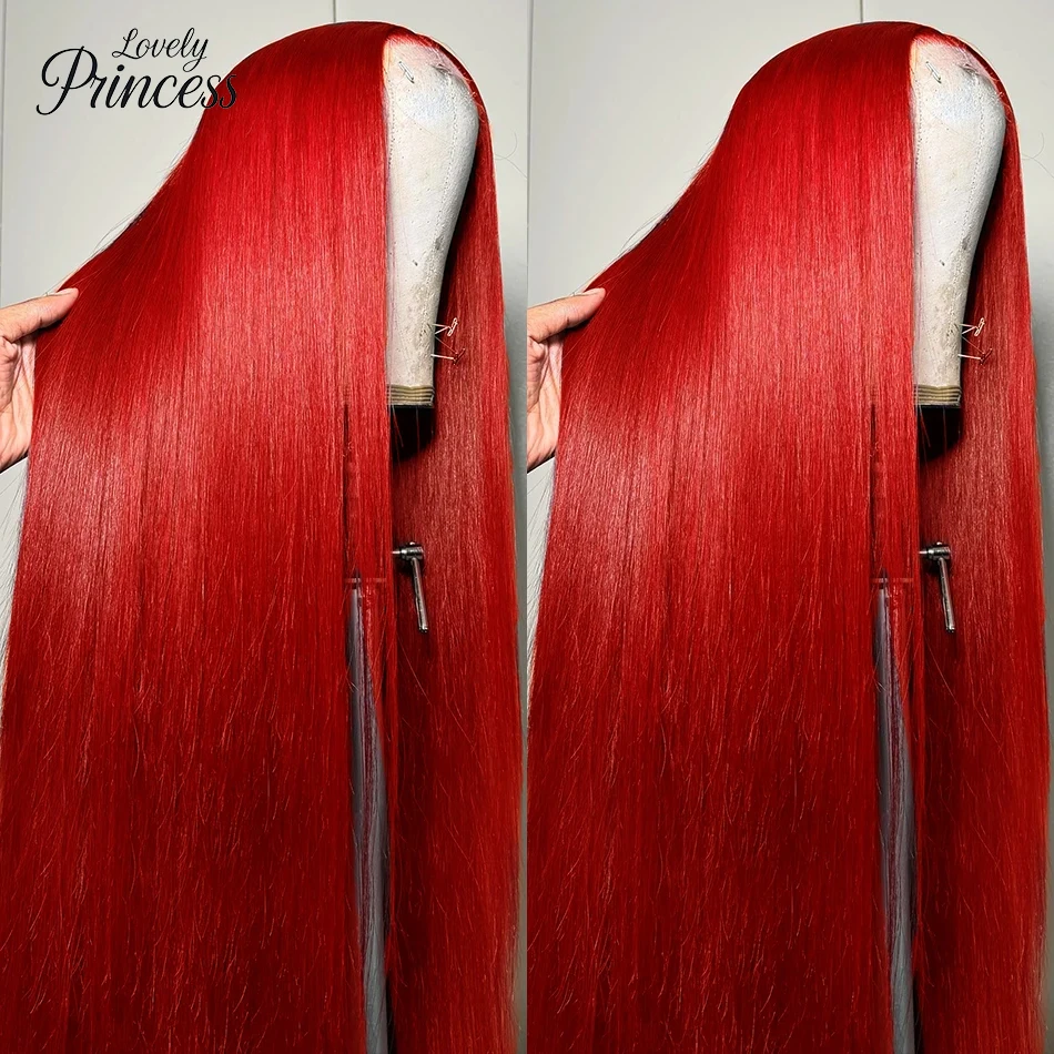 

Ярко-красный парик из натуральных волос на кружеве 13x6 Hd, бразильские предварительно сорванные парики бордового цвета, человеческие волосы 13x4, красный парик на кружеве спереди