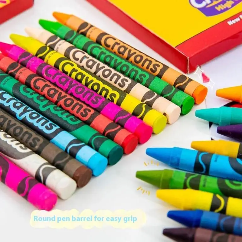 Crayones multicolores de calidad, pincel de grafiti para niños, palo de pintura al óleo para estudiantes, suministros escolares, suministro de arte, 4/12/24 colores