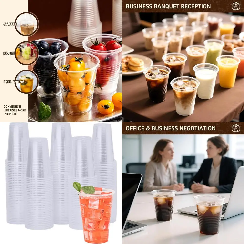 

2000 Clear Plastic Cups, 9 oz, Disposable for Cold Drinks, Perfect for Parties