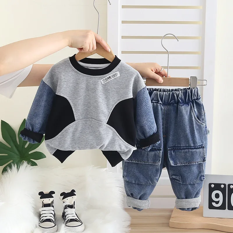 

New Spring Autumn Baby Girls Clothes Set Children Boys Casual Long Sleeved T-Shirt Pants 2Pcs/Set Infant Costume Kids Tracksuits