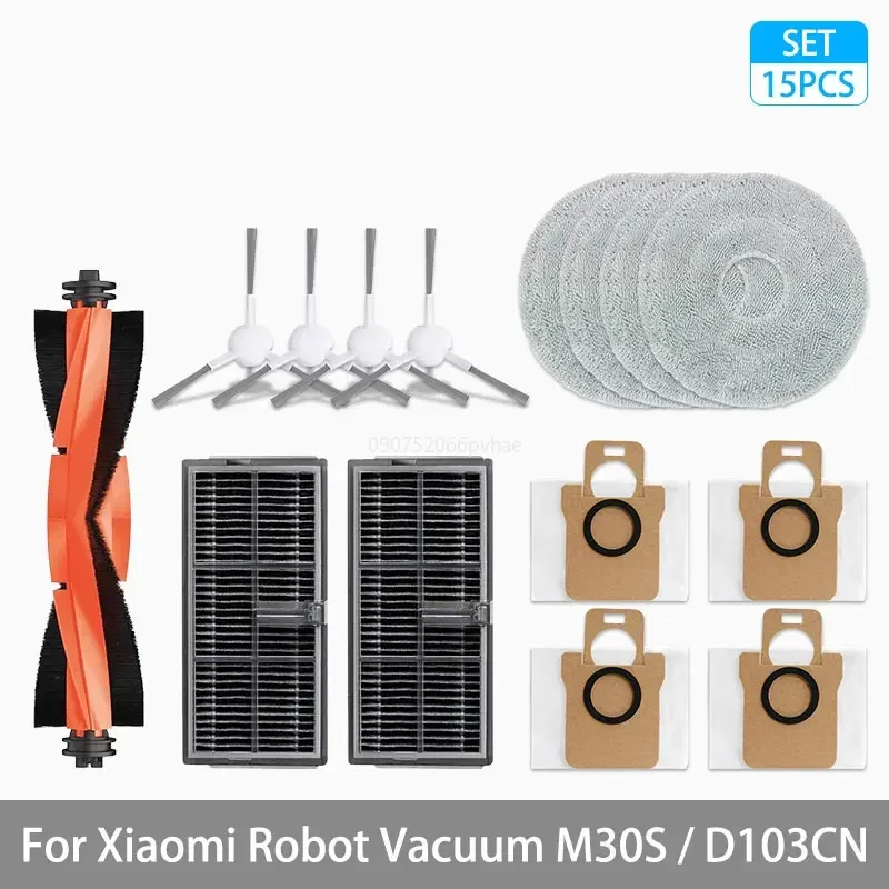 Voor Xiaomi Mijia M30S D103CN Robot Vacuüm Onderdelen Verbruiksartikelen Belangrijkste Zijborstel Hepa Filter Mop Doek Stofzak Accessoires