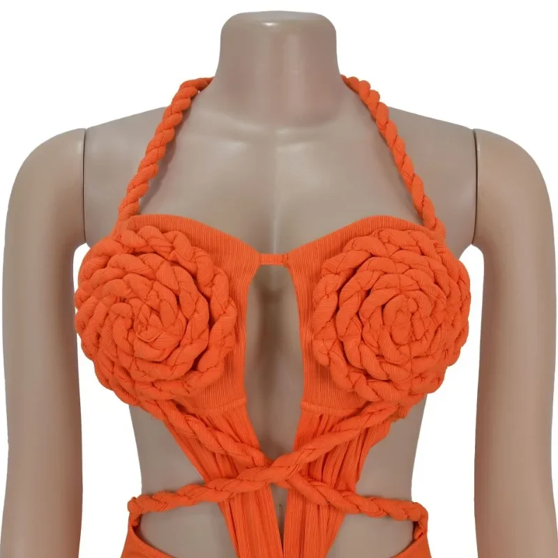 Guwu corda de cânhamo halter pescoço empilhado ruched alta divisão malha bodycon midi maxi vestido longo 2025 feminino aniversário sexy vestidos de festa