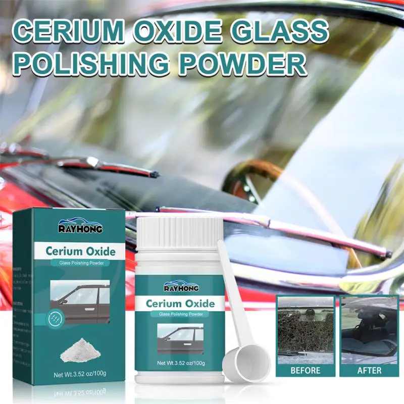 

Glass Polishing Powder Window Windscreen Windshield Scratch Remover Repair Tool Waxing Polish Pad Polishing Powder