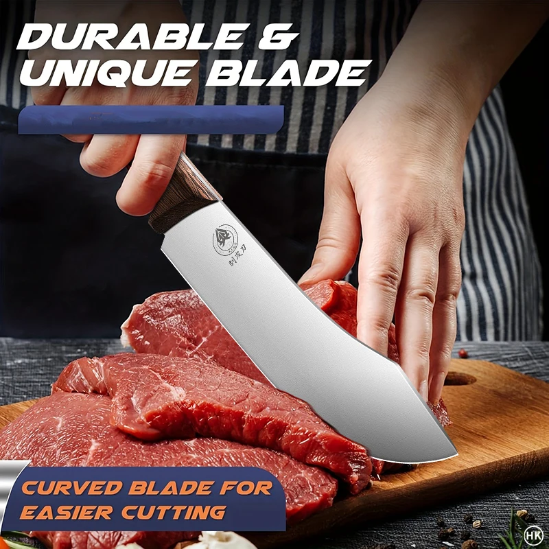 Outdoor multi-purpose knife, sharp high-hardness outdoor knife, portable boning hand knife KR9195