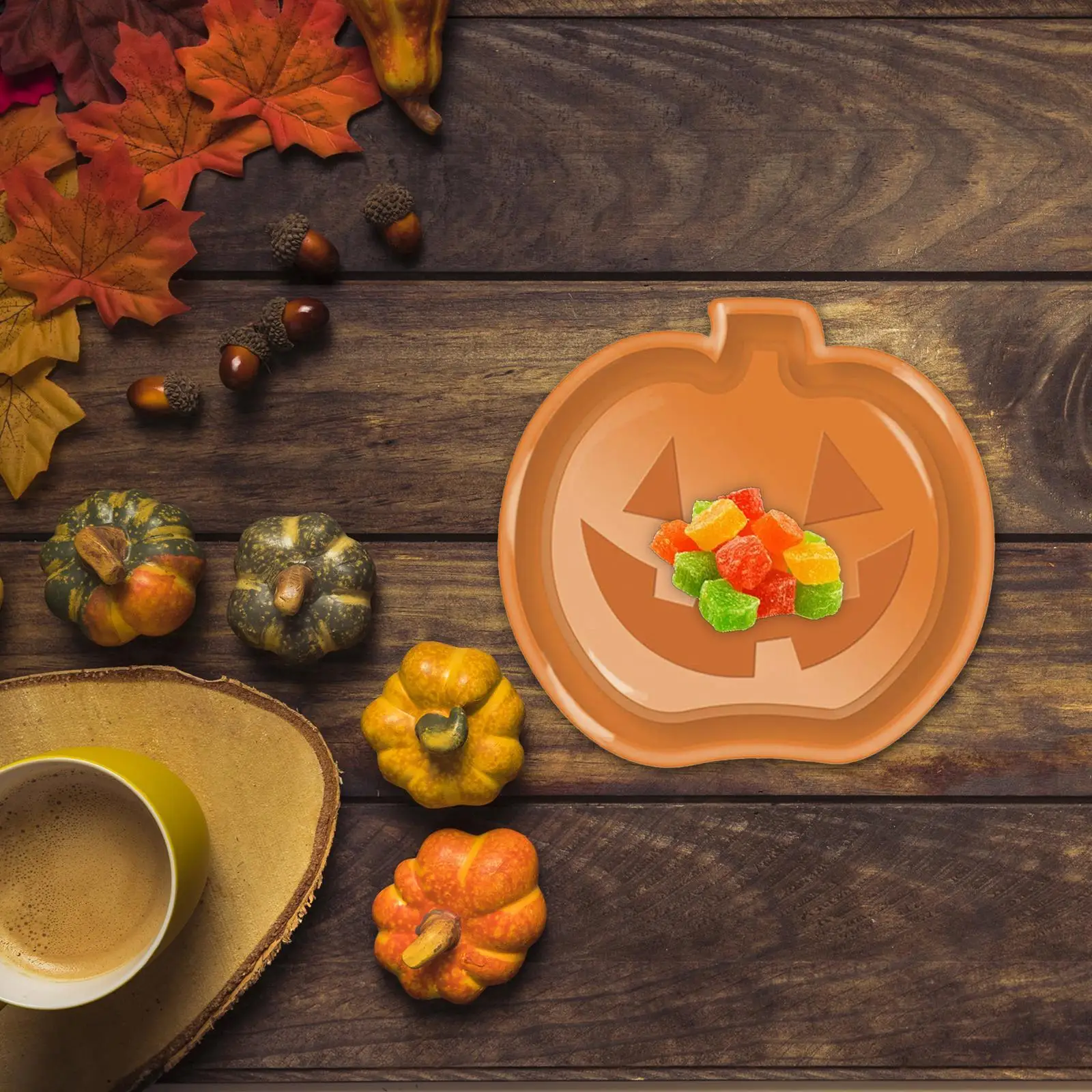 Halloween Serving Tray PP Decorative Fruit Bowl Plate Appetizer Snack Platter for Entertaining Event