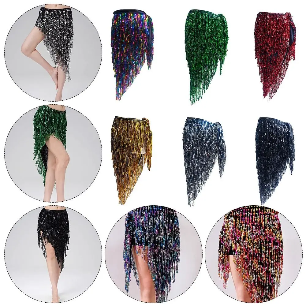 

Dancer Tassels Sequin Fringed Skirts Bohemian Sequins Belly Dance Belt Sexy Waist Chain Women