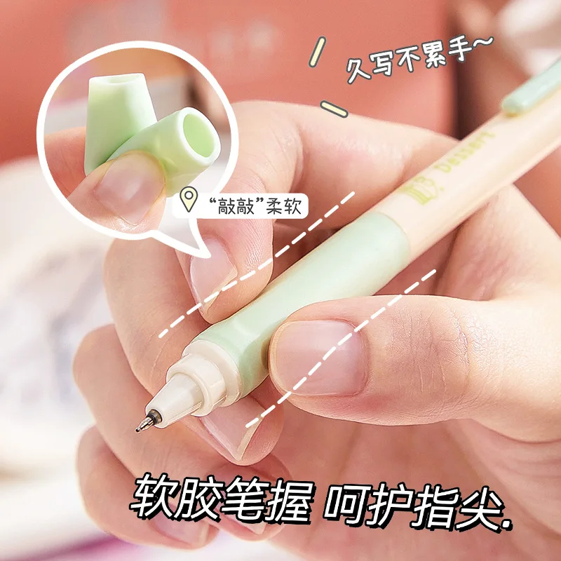 Neutral Pen High Value Press-action Quick-drying Black Pen Student Homework Test Brush Pen ST0.5 Signature Pen Gel  Stationery