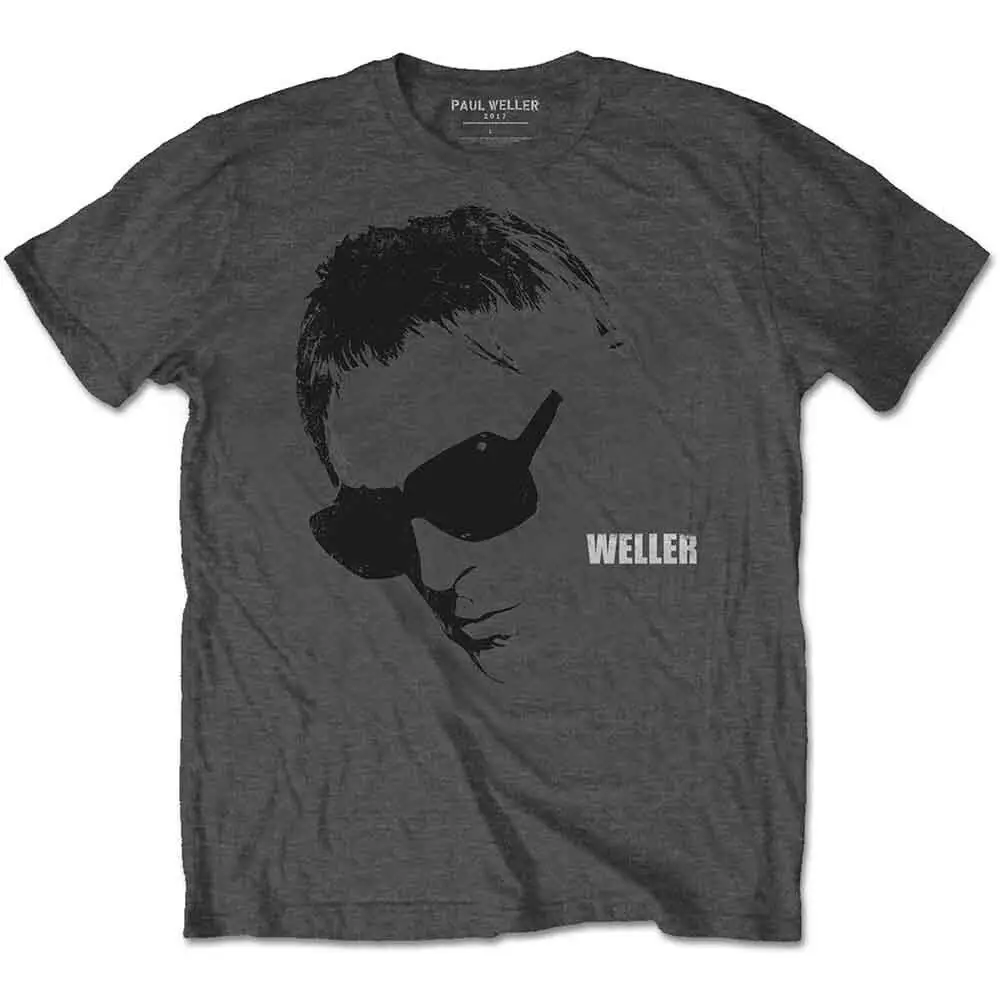 Paul Weller Glasses Picture T Shirt Grey New