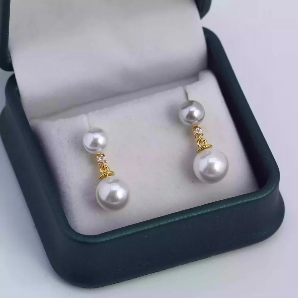 

10PCS S925 Sterling Silver Needle 18K Gold Wrapped Plated Brass Earring Settings Diy Jewelry Pearl Earrings Accessories