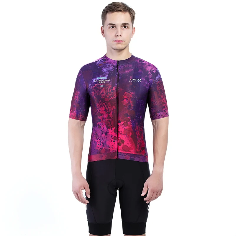 Aogda Men\'s Cycling Jersey, MTB Road Bike Shirt, Pro Team, Short Sleeve Bicycle Clothing, High Quality