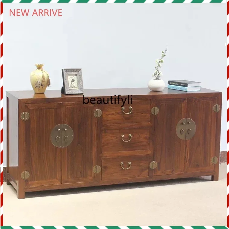 

D2520 Новый китайский обеденный боковой шкаф из цельного дерева, классический шкаф для хранения, входной шкаф для хранения в фойе в стиле ретро