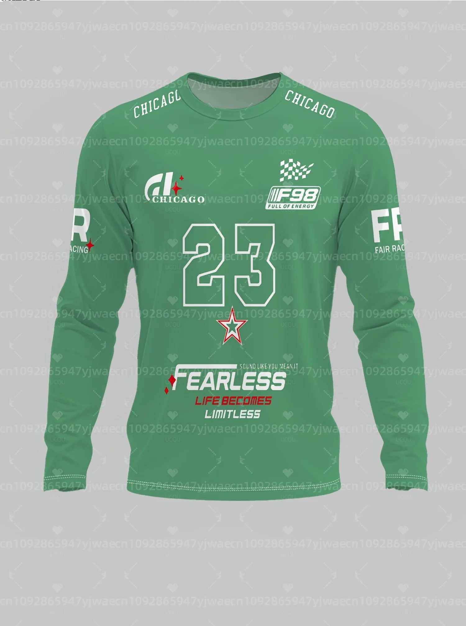 2026 Summer Mens Long Sleeve T Shirt A Racing Fan Theme Chicago 23 Print Men Women Unisex Sweatshirt Tops Pullover Hoodies