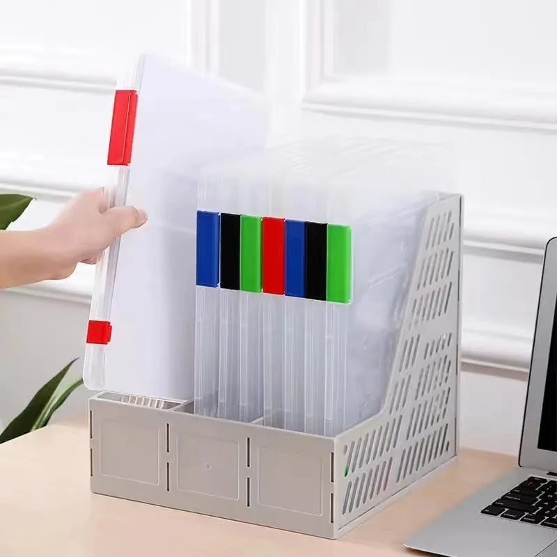 

S/L Transparent Classification File Box A4 Portable Folder Plastic A5 Storage Box Portable 2023 Office School Teacher Student