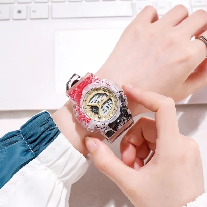 One Piece Anime Luffy Student Waterproof Wrist Watch Boy Girl Fashion Electronic Watch Sports Chronograph Watch Birthday Gifts