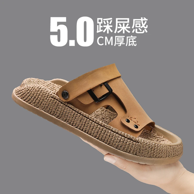 

Men Minimalist Sport Casual Slides Textured Cushioned Insole Anti Slip Wearproof Breathable Home Beach Daily Walking Slippers
