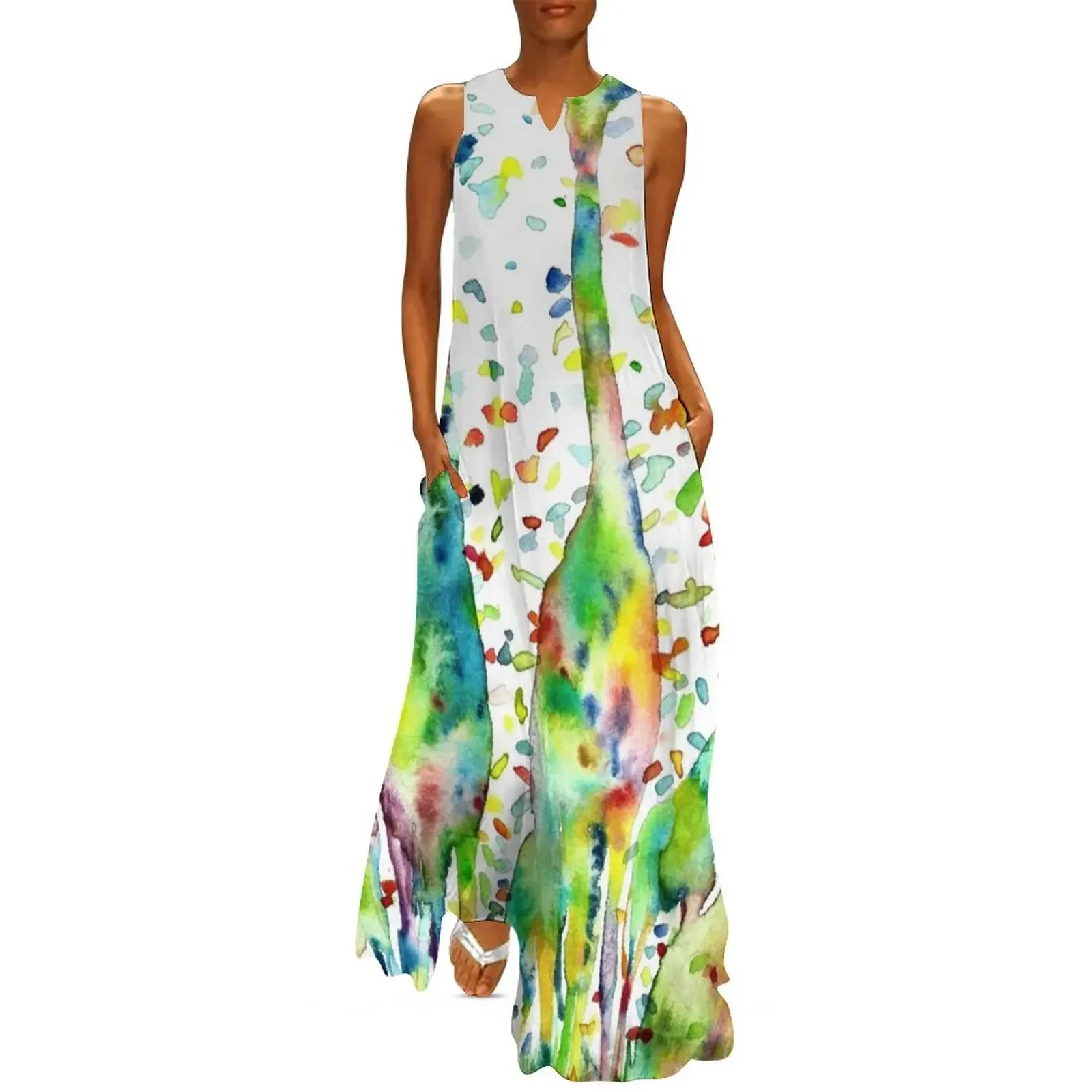 

GIRAFFES .2 Long Dress chic and elegant evening dress luxury woman party dress Summer women's clothing