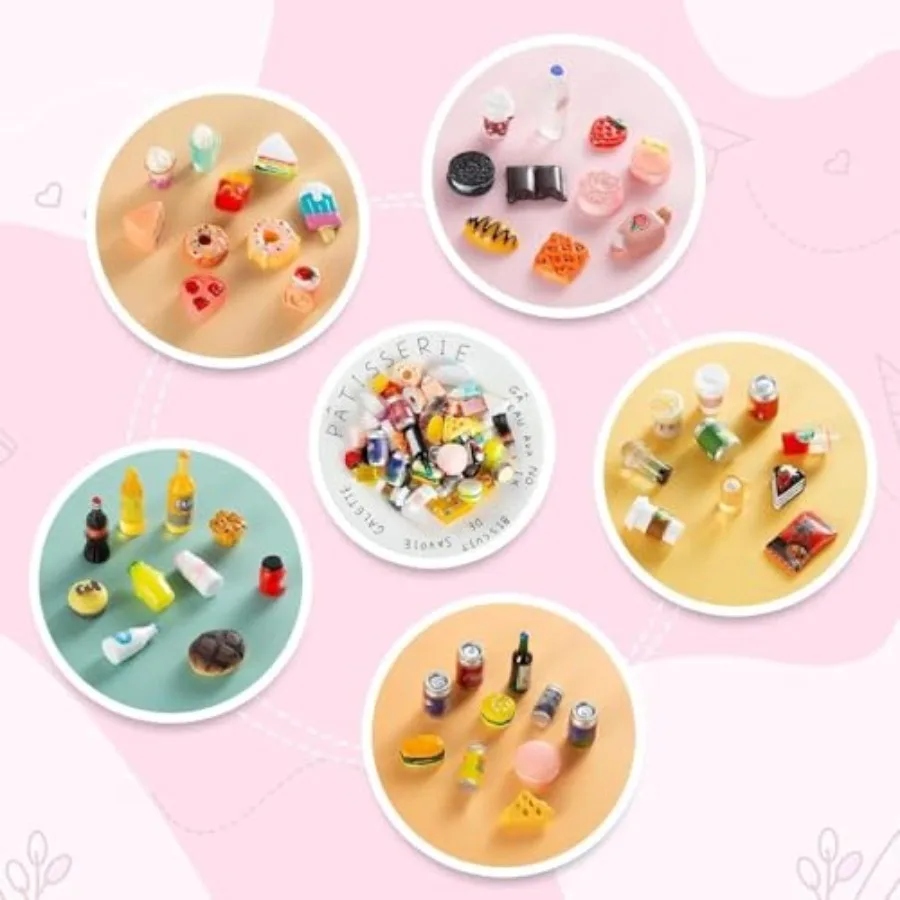 Pcs Miniature Drink Bottles Soda Pop Cans Pretend Kitchen Game Party Accessories Toys Hamburg Cake Ice Cream for 1/12 Doll Hous - view 2
