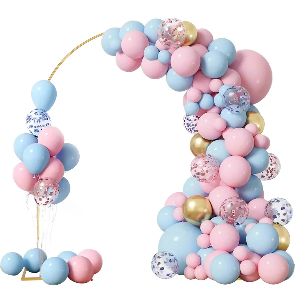 2,1 m x 2,4 m Metall-Bogenständer, stabile Basis, einfache Montage, Ballon-Blumen-Dekoration für Hochzeit, Brautparty, Weihnachten, Geburtstagsfeier, DIY-Hintergrund – Detail 6