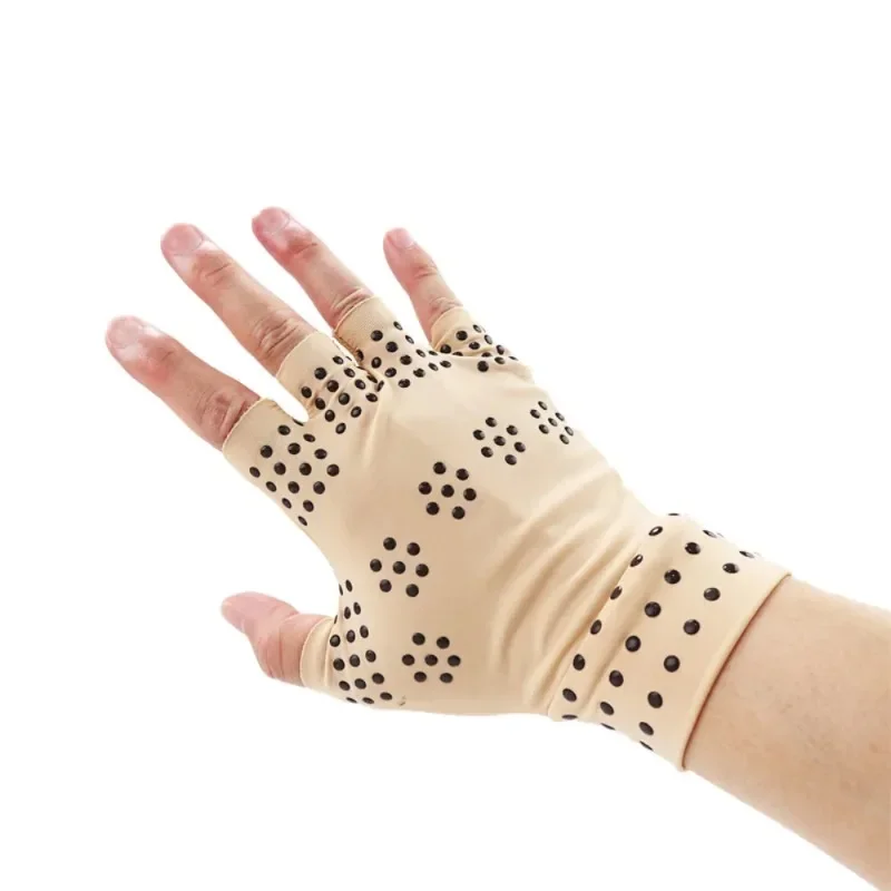 1 Pair Magnetic Safe Wrist Support Therapy Fingerless Gloves Arthritis Pain Relief Heal Joints Braces Supports Health Care Sport