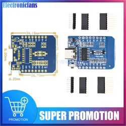 WeMos D1 MINI ESP8266 ESP-12F CH340G Nodemcu Lua V2 TYPE-C WIFI Development Board Based on ESP-8266EX for Arduino with Pins