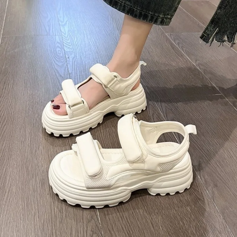 2023 New Shoes for Women Basic Women\'s Sandals Summer Sports Sandals Women Solid Platform Shoes Ladies Sandalias De Mujer