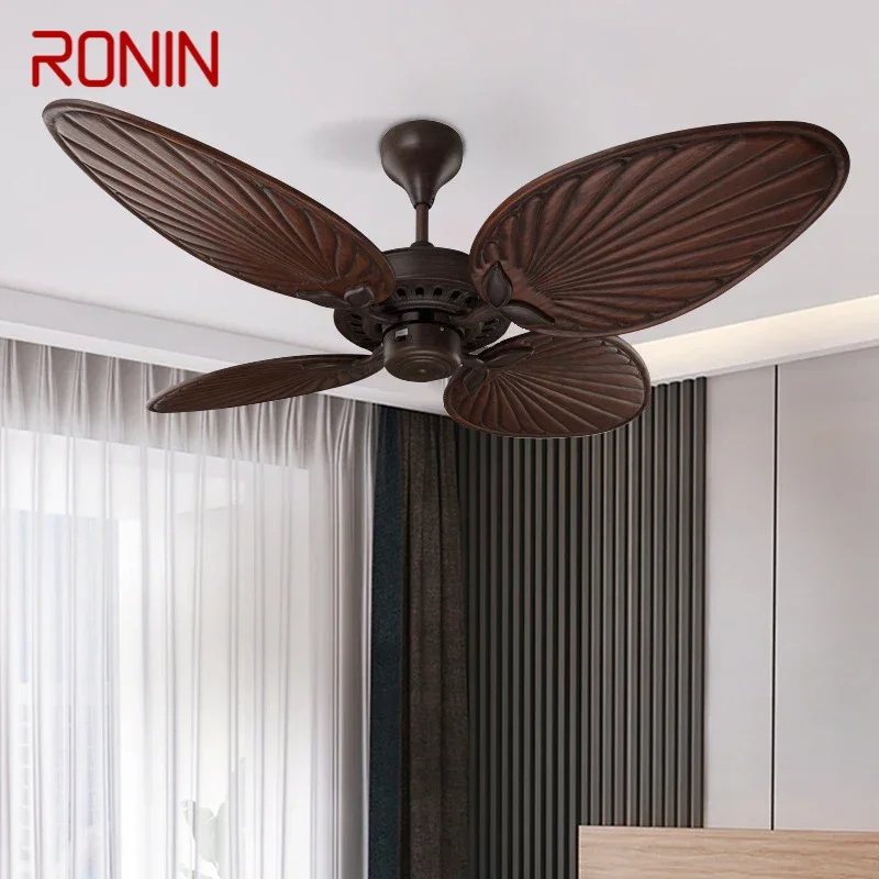 

RONIN Nordic Without lights Ceiling Fan Retro Living Room Bedroom Study Cafe Hotel