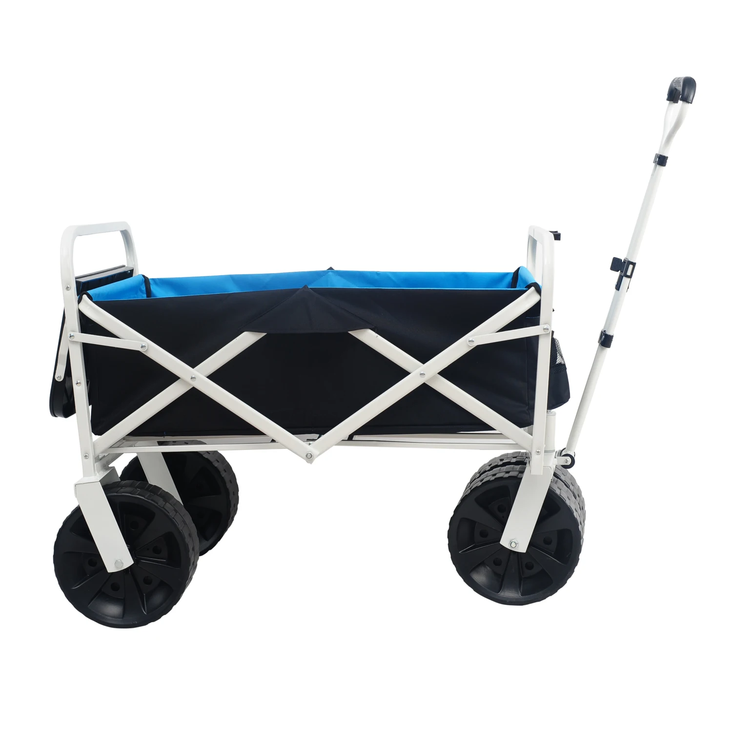 Folding Wagon Garden Beach Cart - White - Shopping Basket