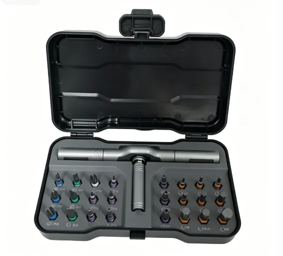 24 in 1 Magnetic Screwdriver Set Ratchet Screwdriver Kit Precision Repair Tool with DIY Detachable Ratchet Handle Multi Bit image 3