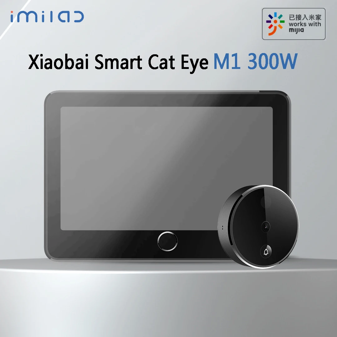 Xiaobai Smart Cat Eye M1 300w Edition 5-inch Screen 5000mAh Battery 3 Million Pixels 150° AI Humanoid Detection Smart Doorbell