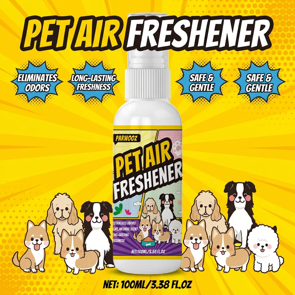 Pet Air Freshener, Pet Odor Eliminator, Safely Remove Pet Smell, Odor Neutralizing Spray for Home, Litter Box & Pet Areas