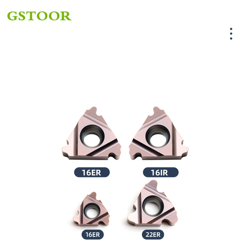 16ER 16IR 22ER 22IR 4RD 6RD 8RD 10RD Hard Alloy Turning Tools CNC Lathe Round Threading Carbide Inserts For Stainless Steel