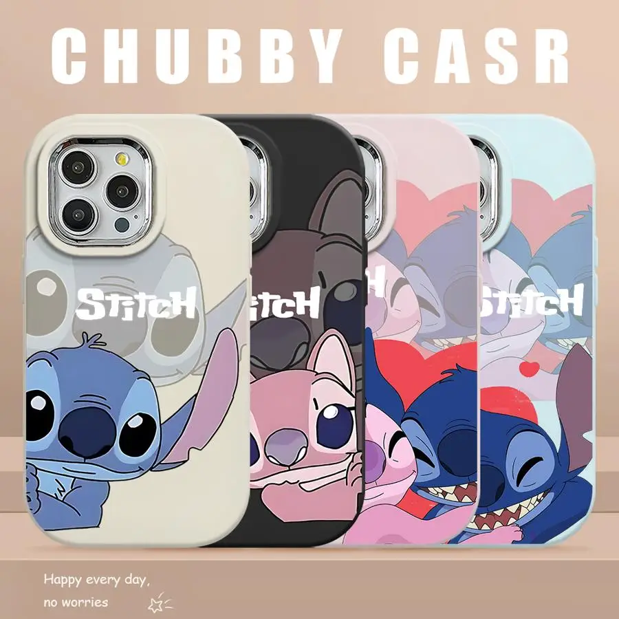 Disney Stitch Angle Lover Case for Samsung Galaxy A20 A51 A30 A50 A71 A03 A05s A04 A02 A03s A31 A10s 4G Bumper Capa Cover