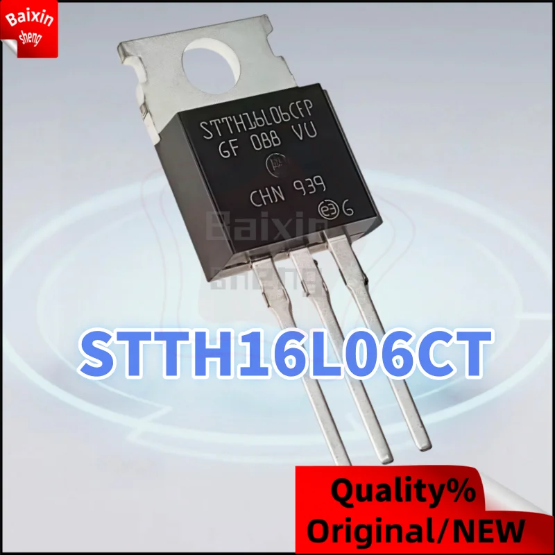 

10PCS Brand new quality STTH16L06CT STTH16L06 16L06CT TO-220 10A600V Fast Recovery Diode